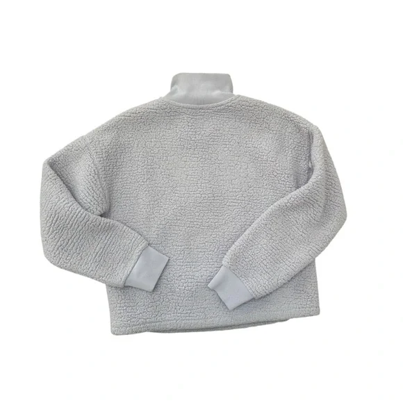 Banana Republic Lavender LuxeSpun Half Zip Sherpa Pullover medium - Picture 6 of 7